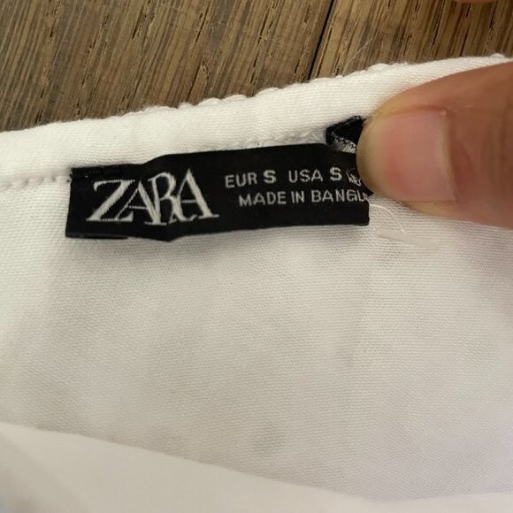 Zara One Shoulder Ruffle Bodysuit Stretch One Piece Top White (Size S) - Picture 11 of 11